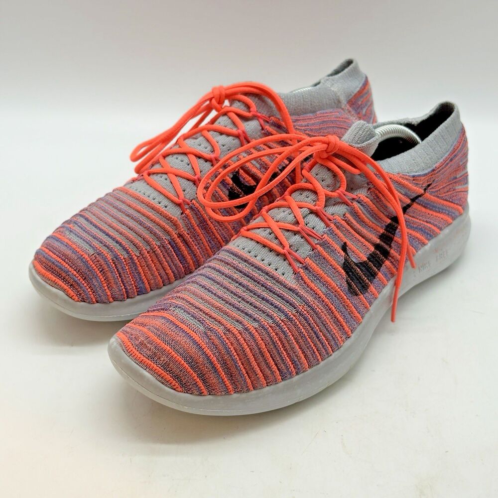 Nike Free RN Motion Flyknit Sneaker Women's 9 Mango Iron Purple 834585-800 Shoes
